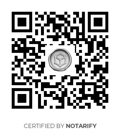 Certificato notarizzazione su blockchain